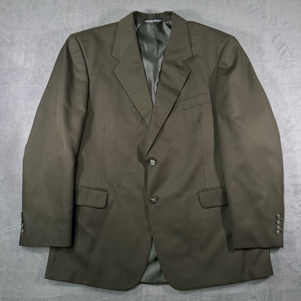 Kilburne & Finch Blazer Olive Green Men’s 43R Poly Classic 2 Button Sport Coat